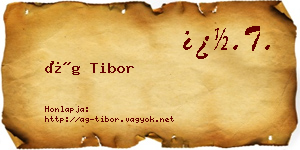 Ág Tibor névjegykártya