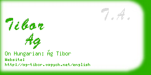 tibor ag business card