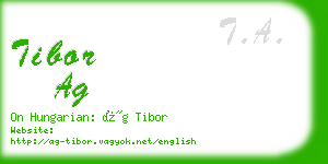 tibor ag business card